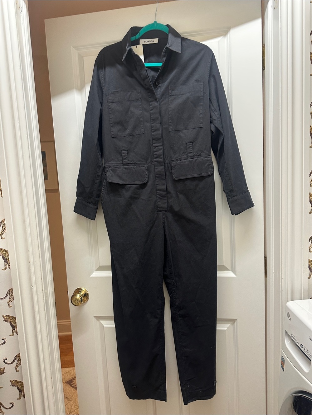 Thakoon NWT Black Utility Jumpsuit with Patch Pockets - sz S